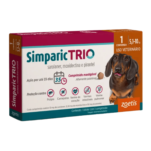 Simparic Trio 12mg 1 Comprimido 5,1 a 10kg