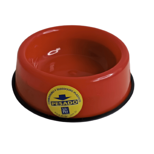 Comedouro Pesado Para Gatos Vermelho 120ml