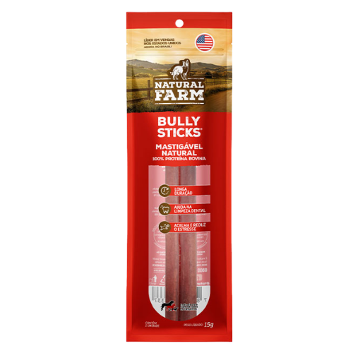Bully Sticks Palito Mastigável Natural Farm 15g