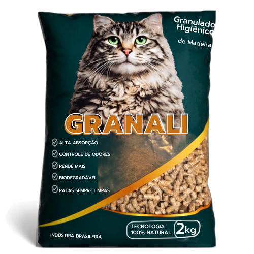 Granali Granulado Higiênico de Madeira 2kg