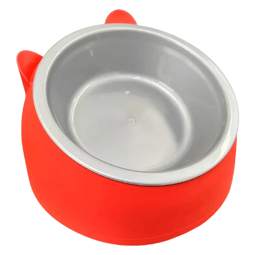 Comedouro 250mL Orelha de Gato Vermelho