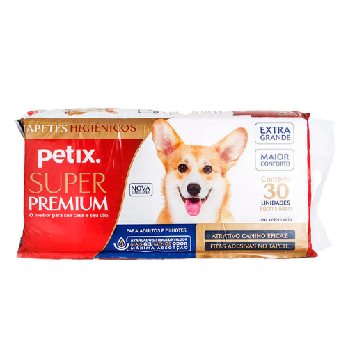 Tapete Higiênico Petix Super Premium 90x60cm 30 Unid
