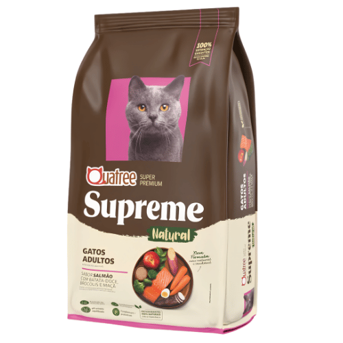 Ração Quatree Supreme Salmão e Batata Doce Gatos Adultos 2,5kg