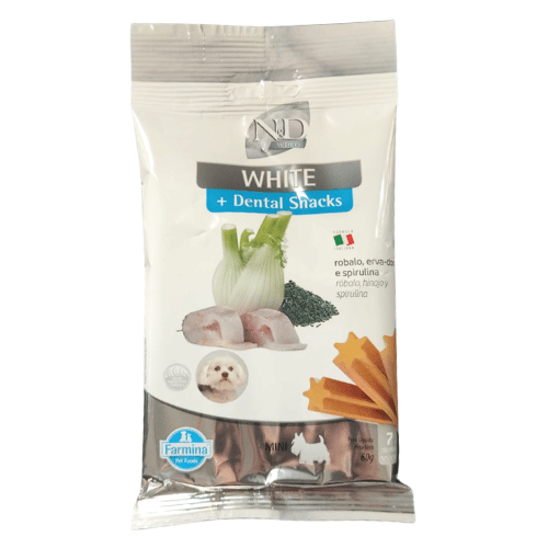 Dental Snacks White Robalo e Erva-Doce Cães Pequenos 7 un